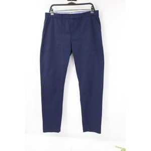 J Crew Pants Womens 30T Slim Boyfriend Chino Mid Rise Pockets Navy Blue 30